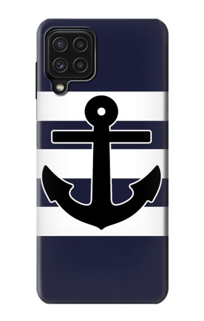 W2758 Anchor Navy Hard Case and Leather Flip Case For Samsung Galaxy M22