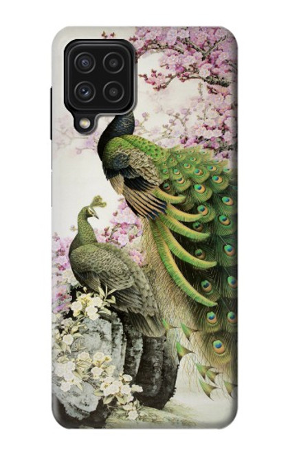 W2773 Peacock Chinese Brush Painting Hard Case and Leather Flip Case For Samsung Galaxy M22