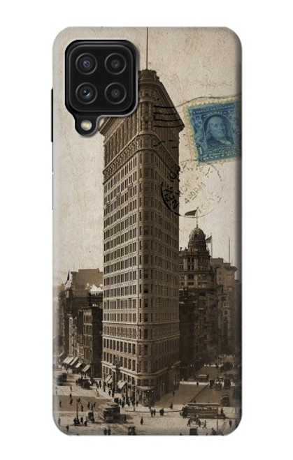 W2832 New York 1903 Flatiron Building Postcard Hard Case and Leather Flip Case For Samsung Galaxy M22