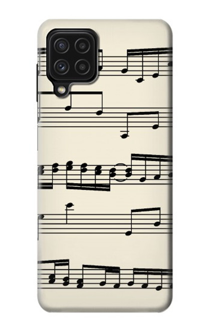 W3082 Music Sheet Hard Case and Leather Flip Case For Samsung Galaxy M22