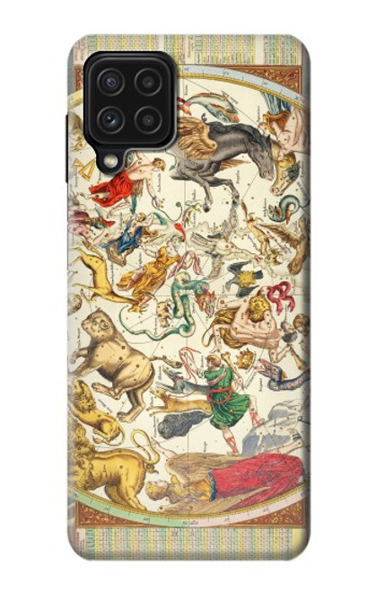 W3145 Antique Constellation Star Sky Map Hard Case and Leather Flip Case For Samsung Galaxy M22