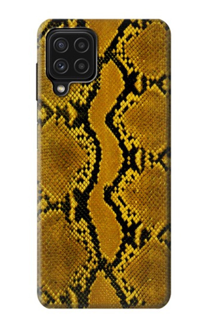 W3365 Yellow Python Skin Graphic Print Hard Case and Leather Flip Case For Samsung Galaxy M22