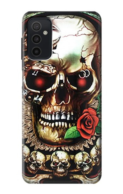 W0753 Skull Wing Rose Punk Hard Case and Leather Flip Case For Samsung Galaxy M52 5G