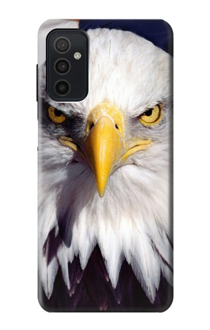 W0854 Eagle American Hard Case and Leather Flip Case For Samsung Galaxy M52 5G