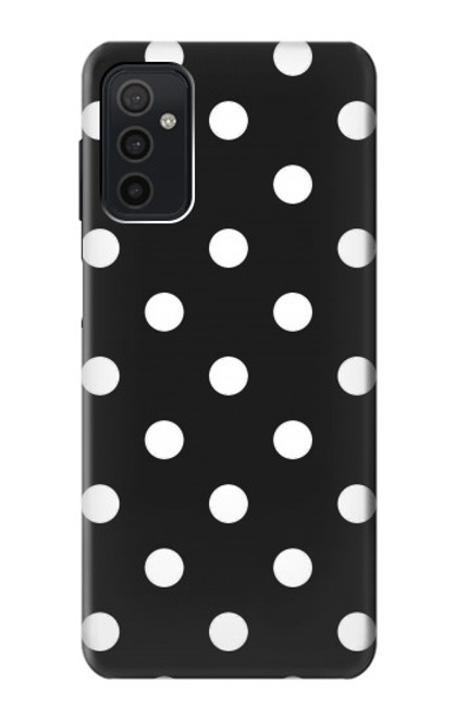 W2299 Black Polka Dots Hard Case and Leather Flip Case For Samsung Galaxy M52 5G