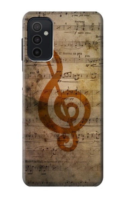 W2368 Sheet Music Notes Hard Case and Leather Flip Case For Samsung Galaxy M52 5G