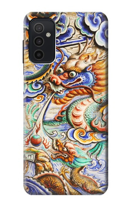 W2584 Traditional Chinese Dragon Art Hard Case and Leather Flip Case For Samsung Galaxy M52 5G