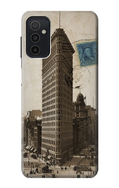 W2832 New York 1903 Flatiron Building Postcard Hard Case and Leather Flip Case For Samsung Galaxy M52 5G