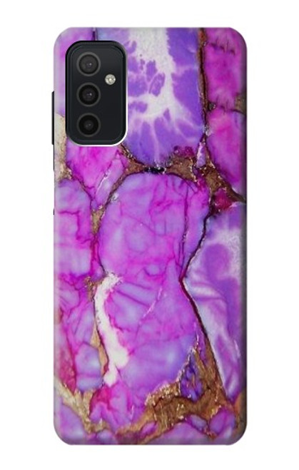 W2907 Purple Turquoise Stone Hard Case and Leather Flip Case For Samsung Galaxy M52 5G