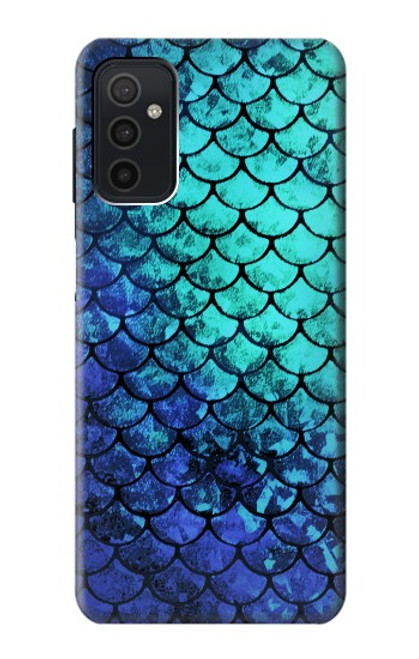 W3047 Green Mermaid Fish Scale Hard Case and Leather Flip Case For Samsung Galaxy M52 5G