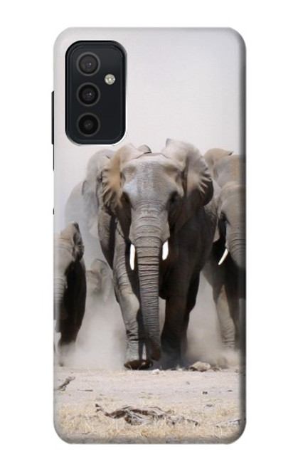 W3142 African Elephant Hard Case and Leather Flip Case For Samsung Galaxy M52 5G