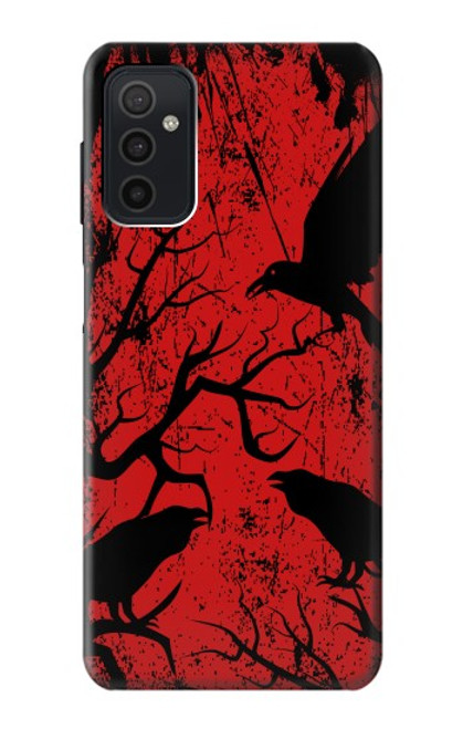 W3325 Crow Black Blood Tree Hard Case and Leather Flip Case For Samsung Galaxy M52 5G