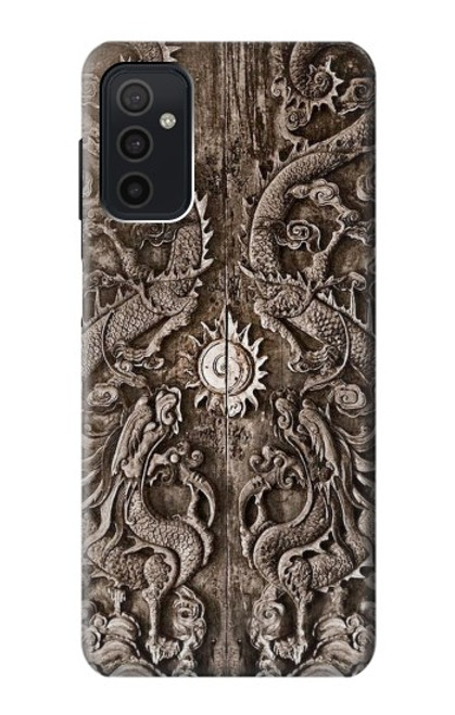 W3395 Dragon Door Hard Case and Leather Flip Case For Samsung Galaxy M52 5G