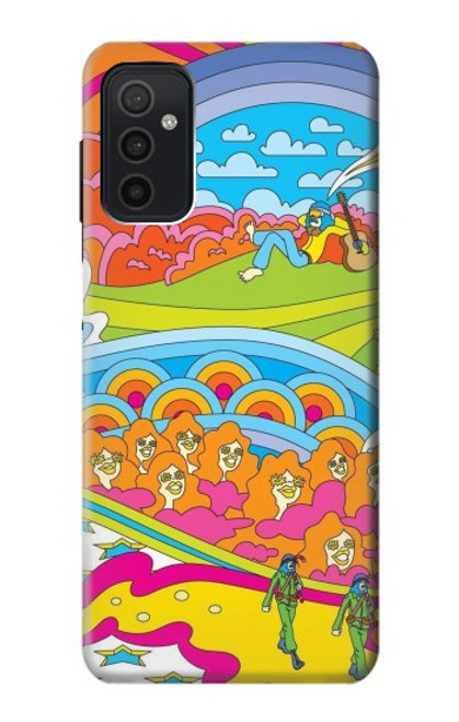 W3407 Hippie Art Hard Case and Leather Flip Case For Samsung Galaxy M52 5G