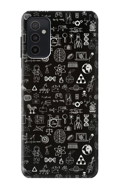 W3426 Blackboard Science Hard Case and Leather Flip Case For Samsung Galaxy M52 5G