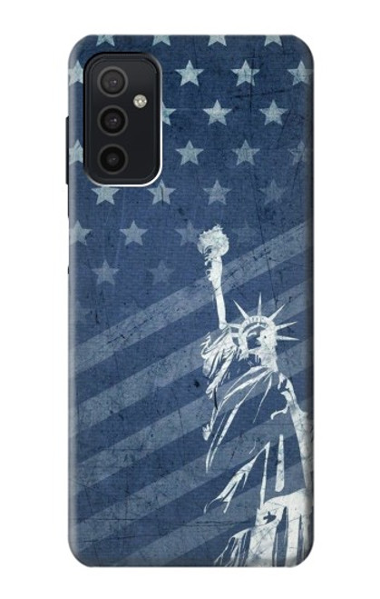 W3450 US Flag Liberty Statue Hard Case and Leather Flip Case For Samsung Galaxy M52 5G