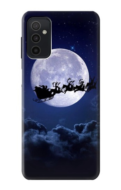 W3508 Xmas Santa Moon Hard Case and Leather Flip Case For Samsung Galaxy M52 5G