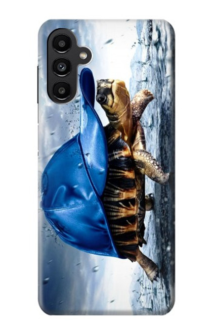 W0084 Turtle in the Rain Hard Case and Leather Flip Case For Samsung Galaxy A13 5G