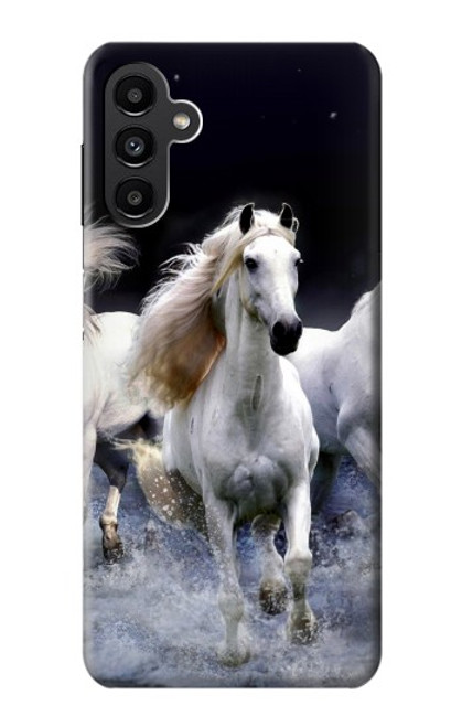 W0246 White Horse Hard Case and Leather Flip Case For Samsung Galaxy A13 5G