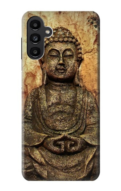 W0344 Buddha Rock Carving Hard Case and Leather Flip Case For Samsung Galaxy A13 5G