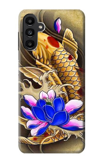 W1604 Carp Koi Fish Japanese Tattoo Hard Case and Leather Flip Case For Samsung Galaxy A13 5G