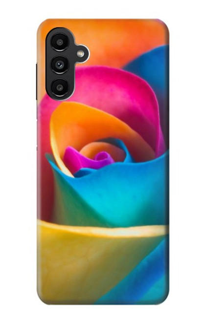 W1671 Rainbow Colorful Rose Hard Case and Leather Flip Case For Samsung Galaxy A13 5G