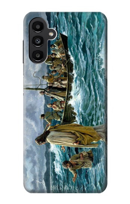 W1722 Jesus Walk on The Sea Hard Case and Leather Flip Case For Samsung Galaxy A13 5G