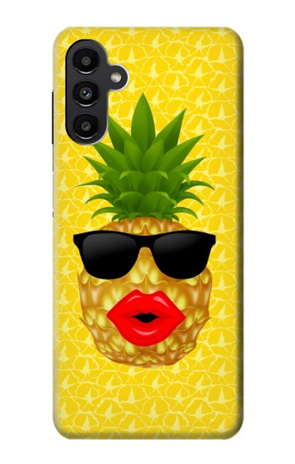 W2443 Funny Pineapple Sunglasses Kiss Hard Case and Leather Flip Case For Samsung Galaxy A13 5G