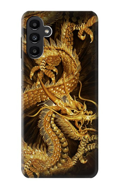 W2804 Chinese Gold Dragon Printed Hard Case and Leather Flip Case For Samsung Galaxy A13 5G