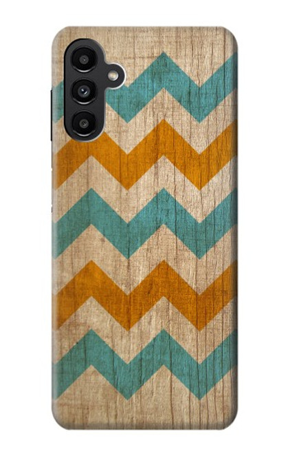 W3033 Vintage Wood Chevron Graphic Printed Hard Case and Leather Flip Case For Samsung Galaxy A13 5G