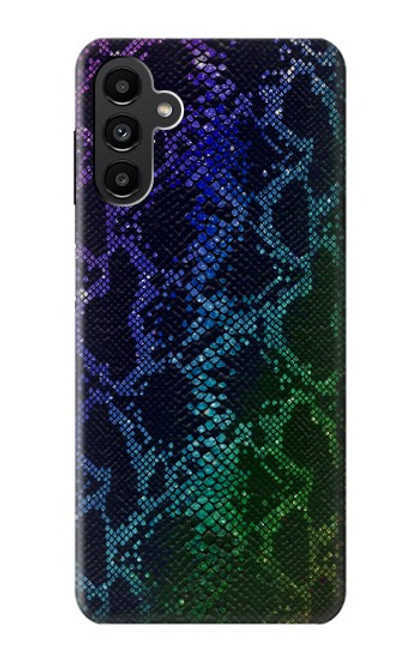 W3366 Rainbow Python Skin Graphic Print Hard Case and Leather Flip Case For Samsung Galaxy A13 5G