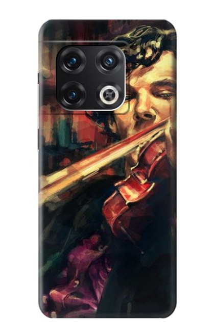 W0723 Violin Art Paint Hard Case and Leather Flip Case For OnePlus 10 Pro