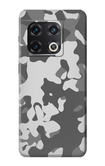 W2186 Gray Camo Camouflage Graphic Printed Hard Case and Leather Flip Case For OnePlus 10 Pro