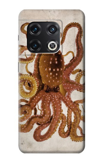 W2801 Vintage Octopus Hard Case and Leather Flip Case For OnePlus 10 Pro