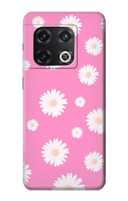 W3500 Pink Floral Pattern Hard Case and Leather Flip Case For OnePlus 10 Pro