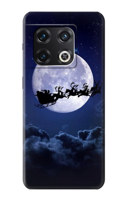 W3508 Xmas Santa Moon Hard Case and Leather Flip Case For OnePlus 10 Pro