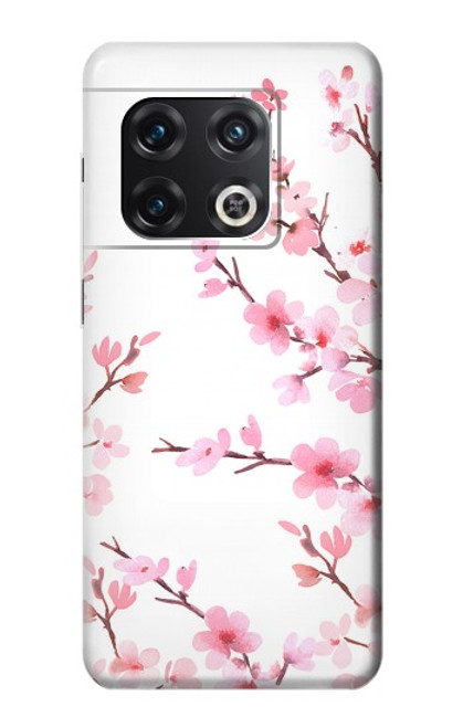 W3707 Pink Cherry Blossom Spring Flower Hard Case and Leather Flip Case For OnePlus 10 Pro