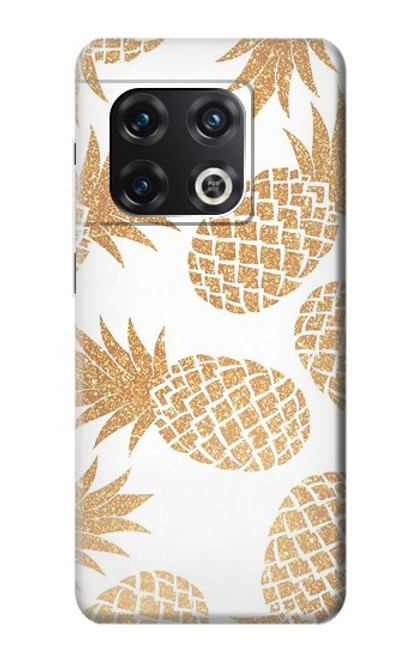 W3718 Seamless Pineapple Hard Case and Leather Flip Case For OnePlus 10 Pro