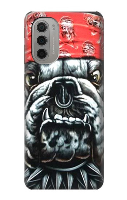 W0100 Bulldog American Football Hard Case and Leather Flip Case For Motorola Moto G51 5G