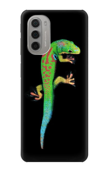 W0125 Green Madagascan Gecko Hard Case and Leather Flip Case For Motorola Moto G51 5G