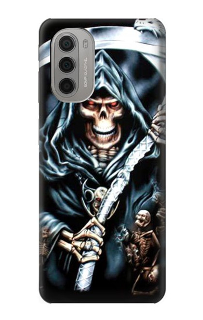 W0295 Grim Reaper Hard Case and Leather Flip Case For Motorola Moto G51 5G