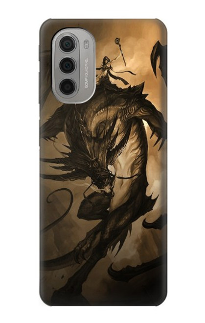 W0388 Dragon Rider Hard Case and Leather Flip Case For Motorola Moto G51 5G