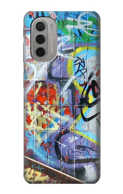 W0588 Wall Graffiti Hard Case and Leather Flip Case For Motorola Moto G51 5G