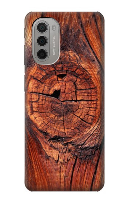 W0603 Wood Graphic Printed Hard Case and Leather Flip Case For Motorola Moto G51 5G