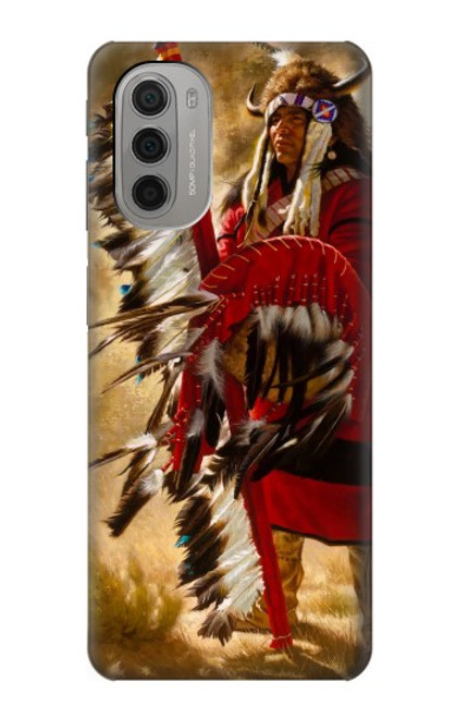 W0817 Red Indian Hard Case and Leather Flip Case For Motorola Moto G51 5G