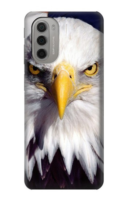 W0854 Eagle American Hard Case and Leather Flip Case For Motorola Moto G51 5G