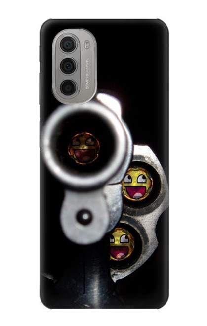 W1109 Smile Bullet Gun Hard Case and Leather Flip Case For Motorola Moto G51 5G