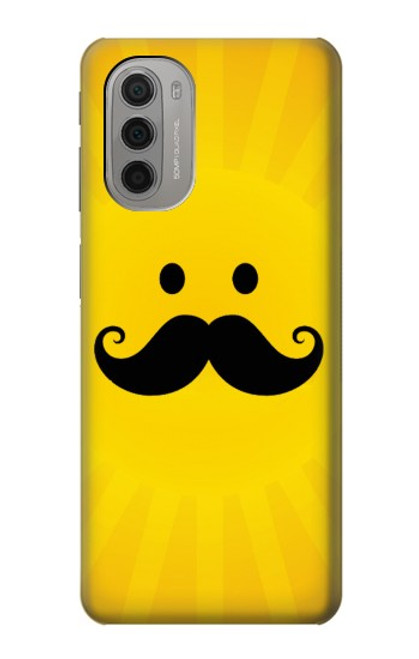 W1145 Yellow Mustache Sun Hard Case and Leather Flip Case For Motorola Moto G51 5G