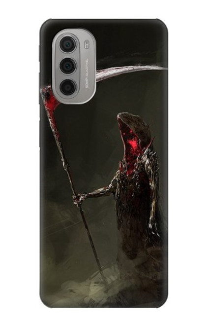 W1319 Grim Reaper Death Scythe Hard Case and Leather Flip Case For Motorola Moto G51 5G