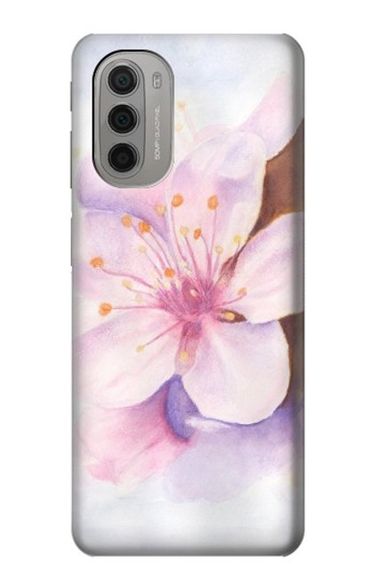 W1415 Sakura Blossom Art Hard Case and Leather Flip Case For Motorola Moto G51 5G